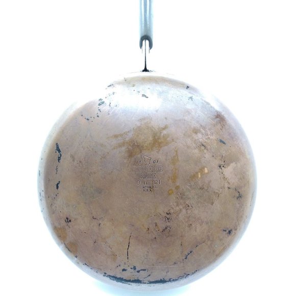 Vtg. Revere Ware 9 inch Skillet No Lid  Copper Bottom 921 Canton ILL USA - Picture 3 of 12